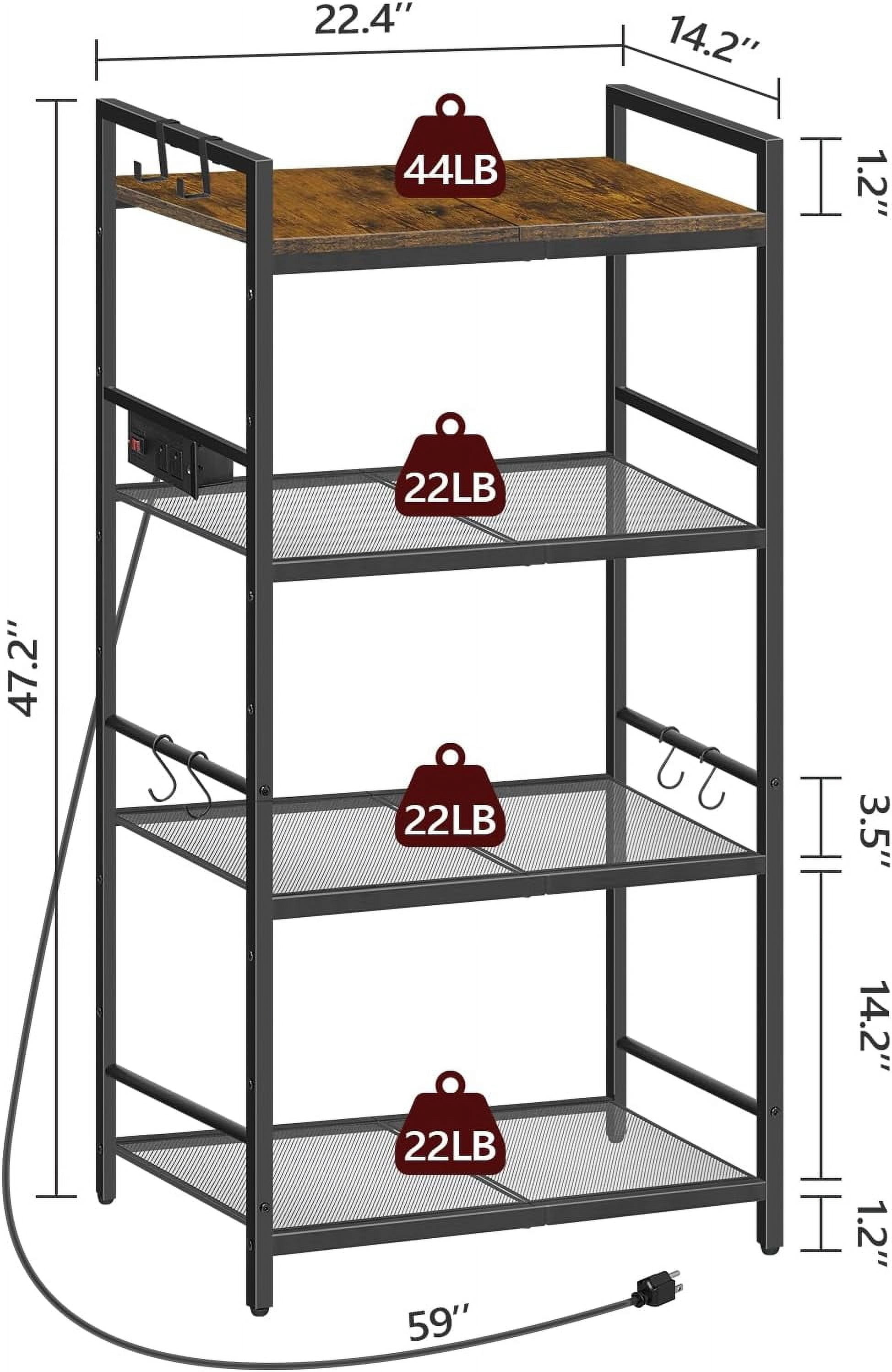 Bakers Rack With Power Outletnull