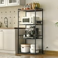 thumbnail image 1 of Bakers Rack with Power Outlet, Microwave Stand with Hooks, Multifunctional Storage Rack, Coffee Bar with Enclosure, Kitchen Storage Shelf, for Kitchen, Dining Room, Rustic Brown, 1 of 18