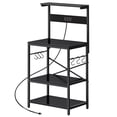 thumbnail image 1 of Amadwell 4-Tier Kitchen Storage Shelf Organizer Bakers Rack with Power Outlets, Coffee Bar & Microwave Stand, 1 of 9