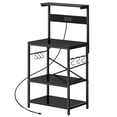 thumbnail image 1 of Amadwell 4-Tier Kitchen Storage Shelf Organizer Bakers Rack with Power Outlets, Coffee Bar & Microwave Stand, 1 of 9