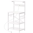 thumbnail image 1 of Amadwell 4-Tier Kitchen Storage Shelf Organizer Bakers Rack with Power Outlets, Coffee Bar & Microwave Stand, 1 of 9