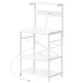thumbnail image 1 of Amadwell 4-Tier Kitchen Storage Shelf Organizer Bakers Rack with Power Outlets, Coffee Bar & Microwave Stand, 1 of 9