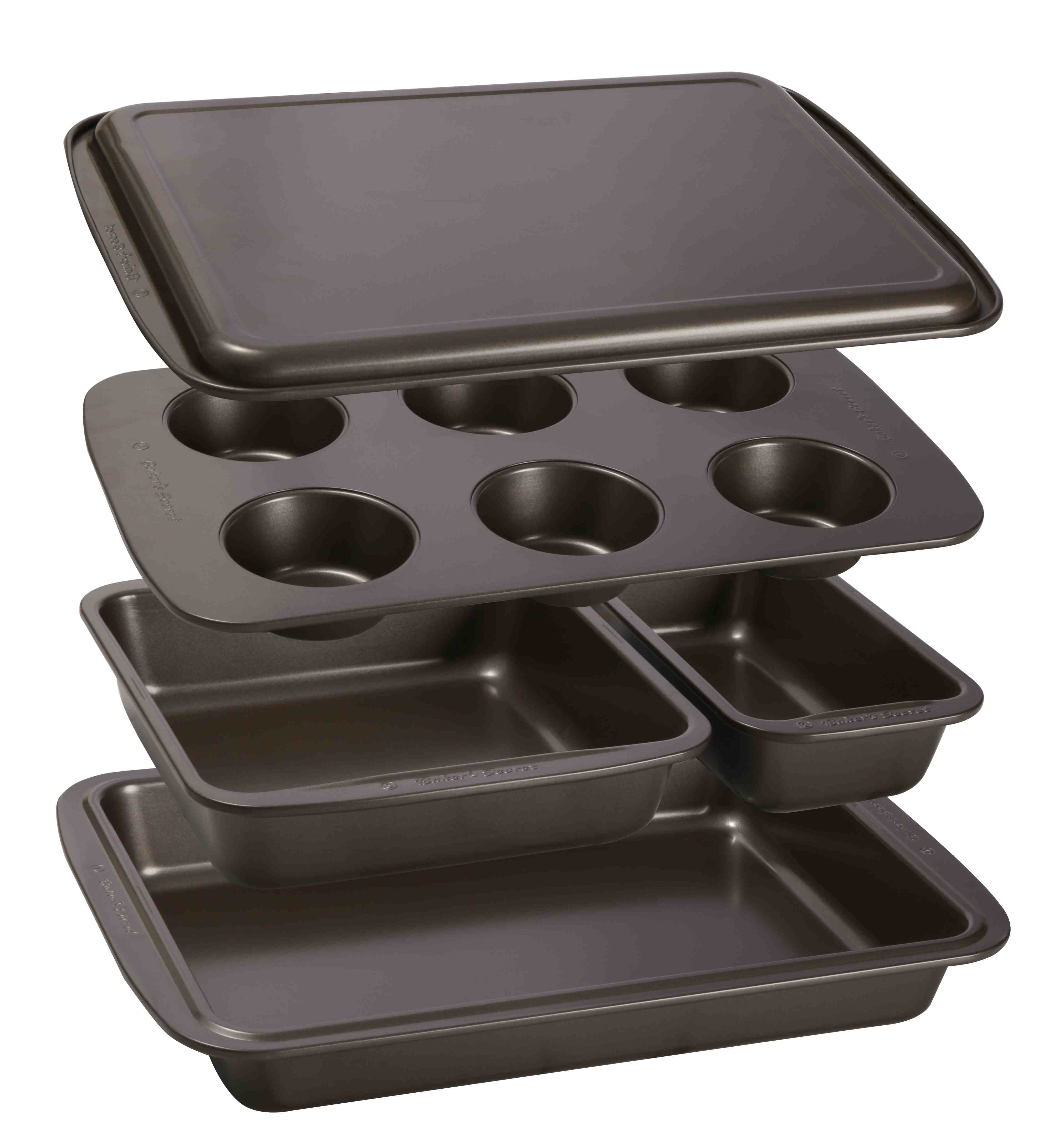 Bakers Secret 5-Piece Nonstick Carbon Steel Bakeware Set Bakers Secret 5-Piece Nonstick Carbon Steel Bakeware Set