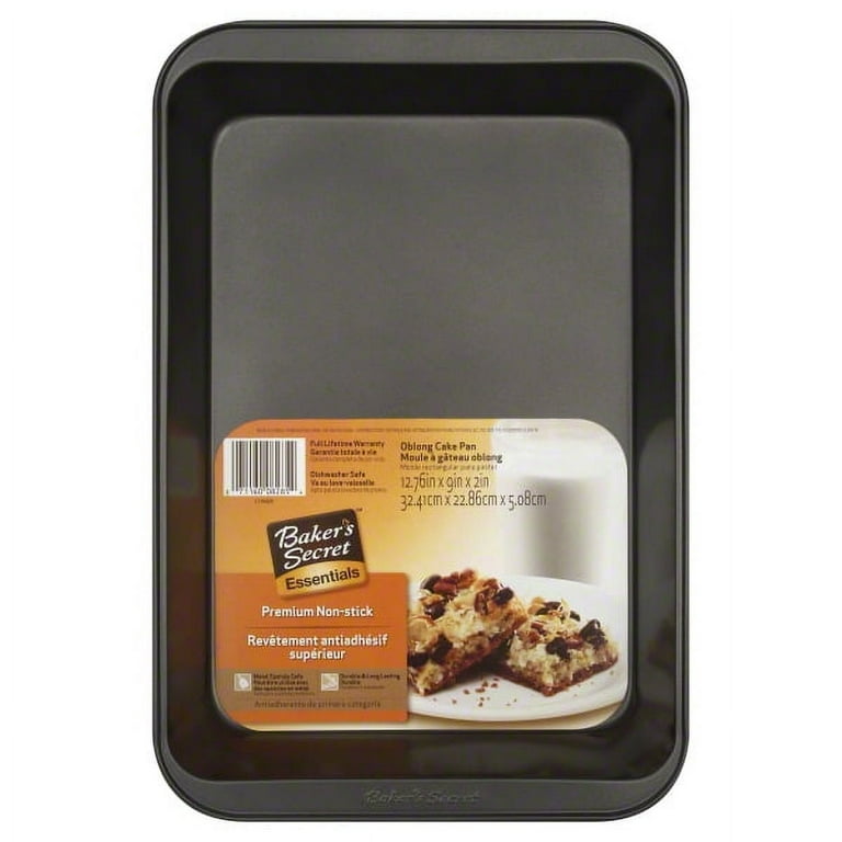 Baker's Secret Nonstick Square Cake Pan 8, Carbon Steel Pan with