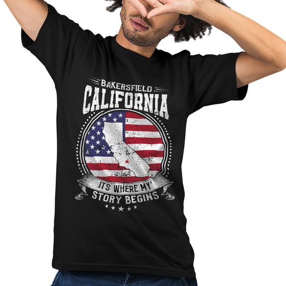 Bakersfield California Story Begins Hometown Pride Gift Unisex T-Shirt up to 5XL