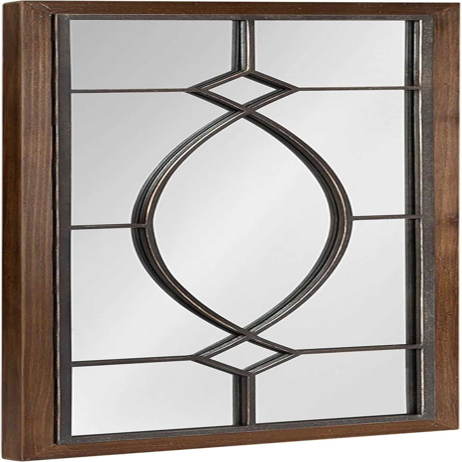 Bakersfield Farmhouse Wall Mirror 13 x 30 Rustic Brown Traditional