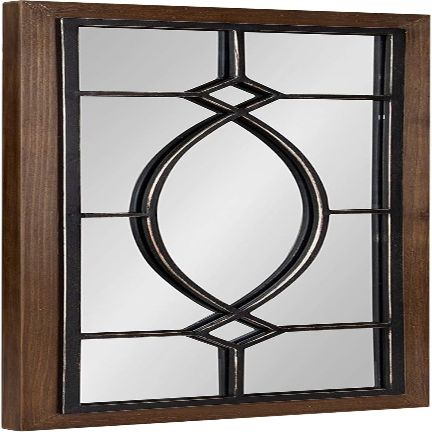 Bakersfield Farmhouse Wall Mirror 13 x 30 Rustic Brown Traditional