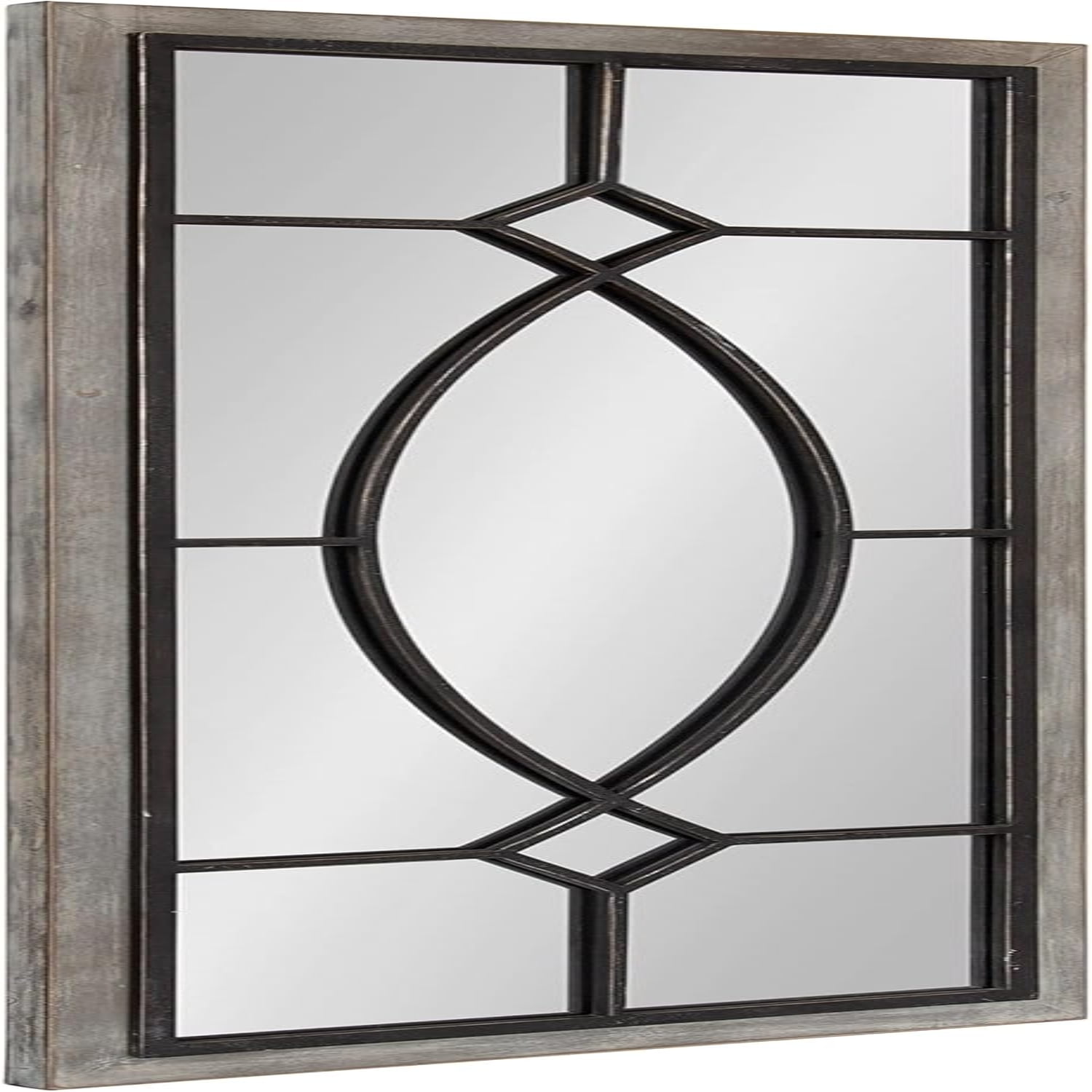 Bakersfield Farmhouse Wall Mirror 13 x 30 Rustic Brown Traditional