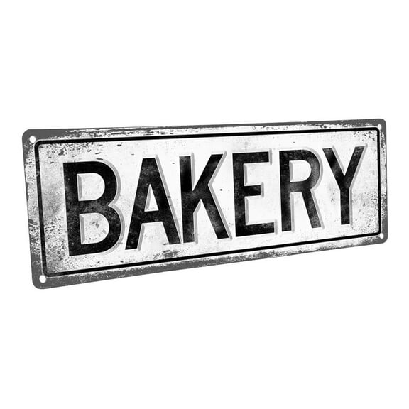 Bakery 4"x12" Metal Sign, Wall Décor for Kitchen and Dining