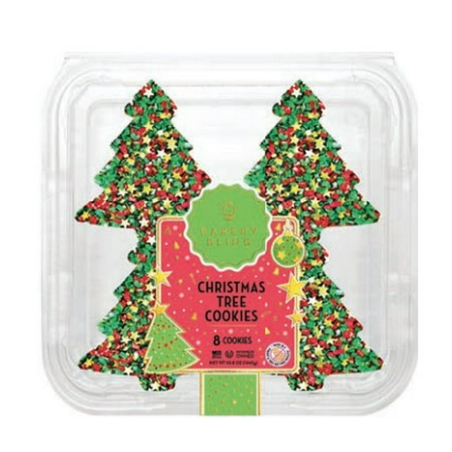 Bakery Bling Christmas Tree Designer Decorated Cookies, 13.2oz