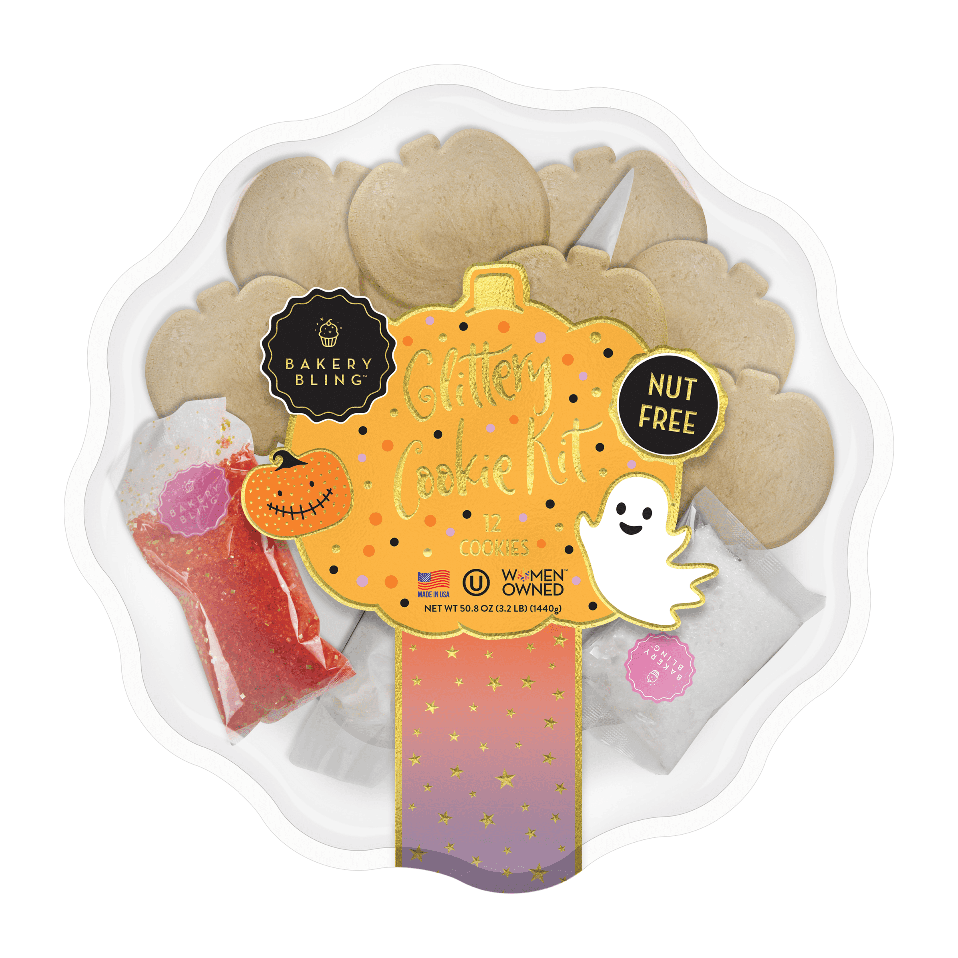 Bakery Bling Fall Pumpkin 12ct Cookie Kit, 24.9oz