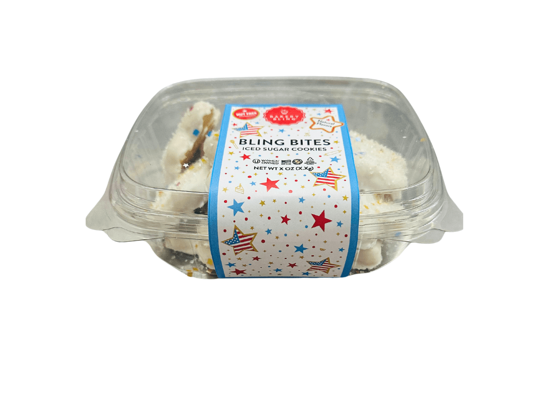 Bakery Bling Mini Patriotic Star Glittery Cookies, 12ct