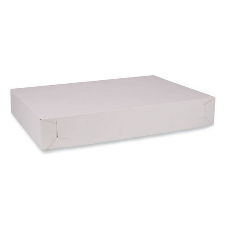Bakery Boxes, Standard, 26 x 18.5 x 4, White, Paper, 50/Carton Bakery Boxes, Standard, 26 x 18.5 x 4, White, Paper, 50/Carton