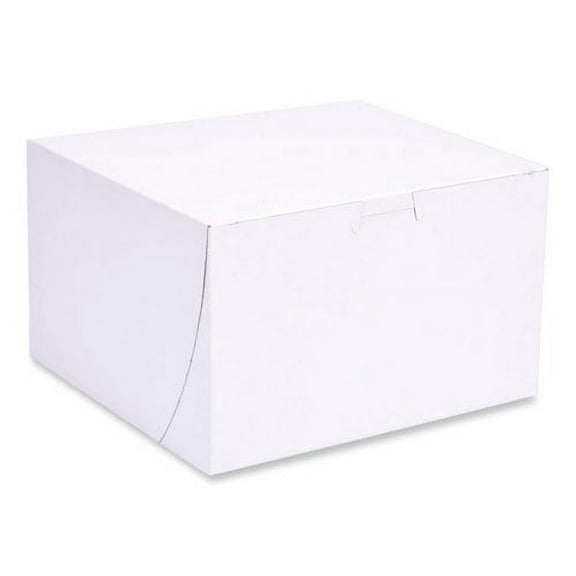 Bakery Boxes, Standard, 8 X 8 X 5, White, Paper, 100/carton | Bundle of 2 Cartons