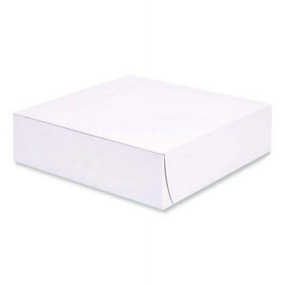 Bakery Boxes, Standard, 9 X 9 X 2.5, White, Paper, 250/carton | Bundle of 2 Cartons