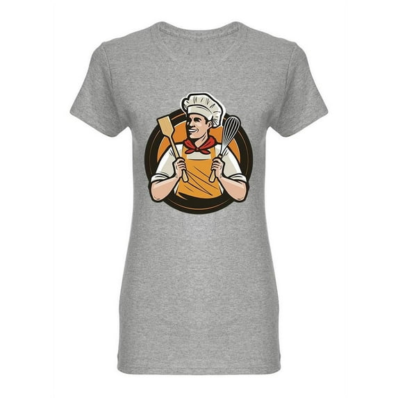 Bakery Chef Design Shaped T-Shirt Women -Image by Shutterstock, Female Large