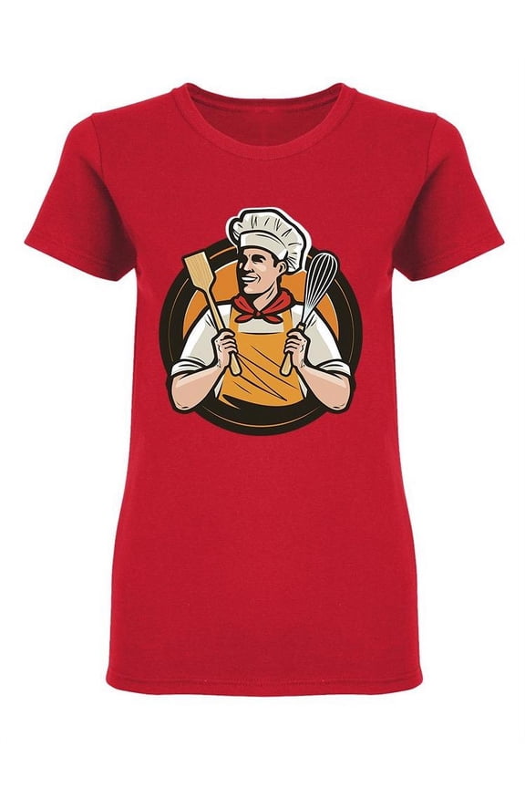 Bakery Chef Design Shaped T-Shirt Women -Image by Shutterstock, Female Medium