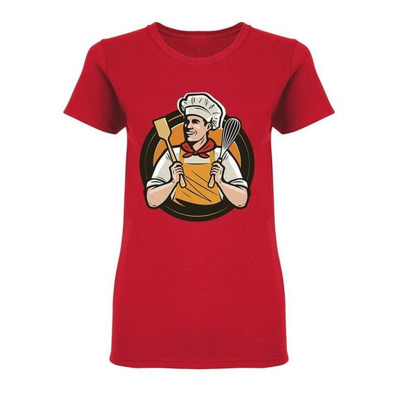 Bakery Chef Design Shaped T-Shirt Women -Image by Shutterstock, Female Small