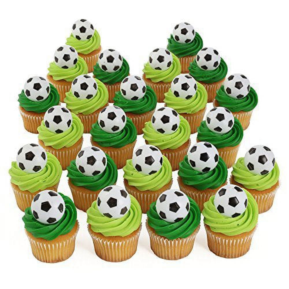 Bakery Crafts DecoPac Soccer 24 Cupcake Topper Rings