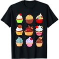 thumbnail image 1 of Bakery Cupcake Delicious Sweet Food T-ShirtMen and women, Black T-shirt, size: Extra large S-4XL, 1 of 4