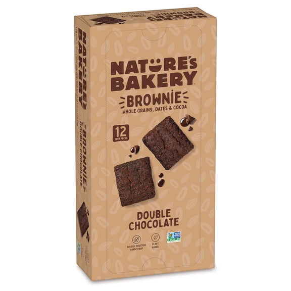 Bakery Double Chocolate Brownie Bars Whole Grains Dates Box Nature S