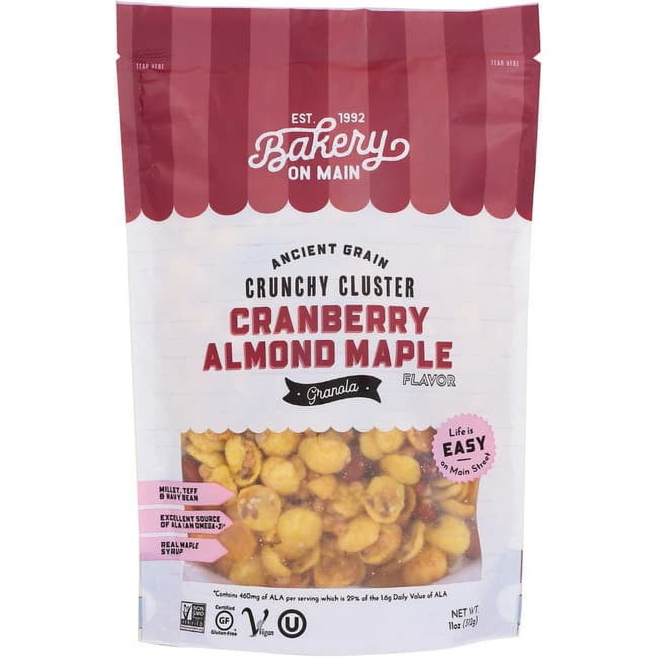 Bakery On Main, Cranberry Almond & Maple Granola, Gluten Free, 11 oz. Bag