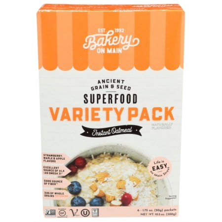 Bakery On Main, Instant Oatmeal, Gluten-Free, Variety Pack, 1.75 oz, 6 Packets