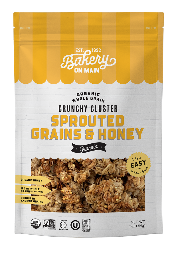 Bakery On Main, Sprouted Grains & Honey Granola, Gluten Free, 11 oz Bag