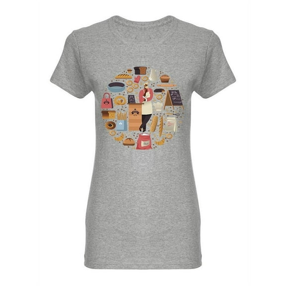 Bakery Set Shaped T-Shirt Women -Image by Shutterstock, Female Small