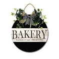 thumbnail image 1 of Bakery Sign for Front Door Hanging Seasons Sign Outdoor Rustic Round Wood Wreaths Wall Decor Farmhouse Porch Wreaths Decorations Housewarming Gift, 1 of 6