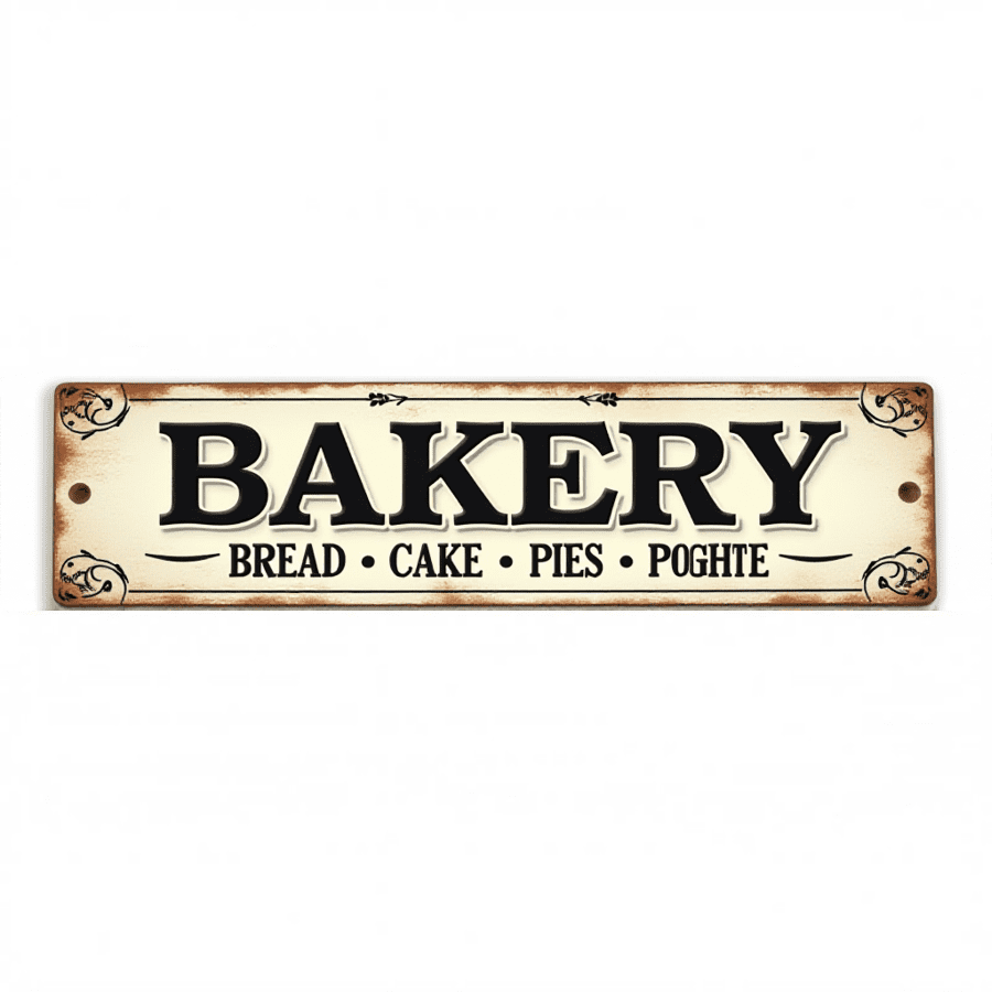Decorative Pie Signs for Home and Kitchen Wall Art in Rustic Style