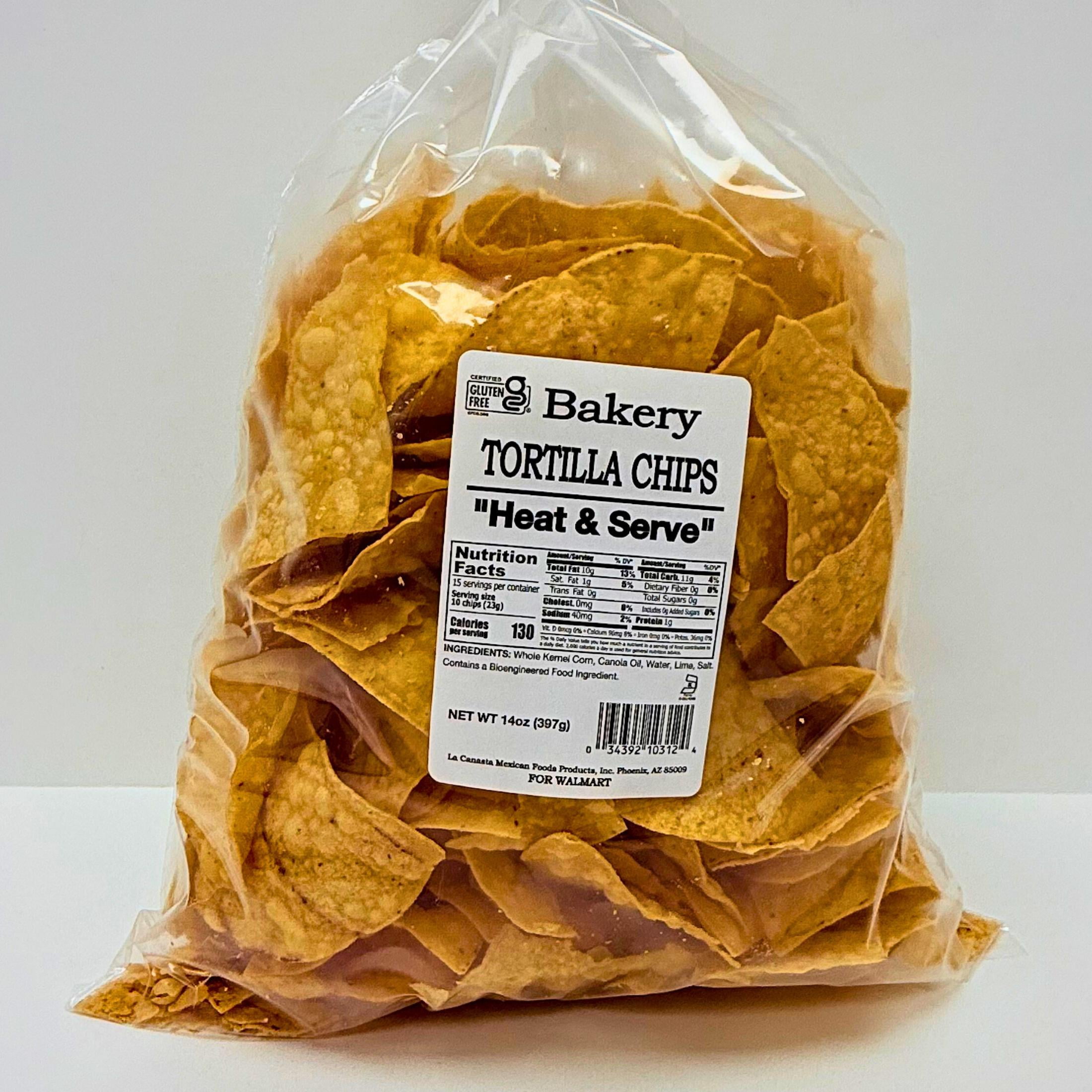Bakery Tortilla Chips "Heat and Serve"