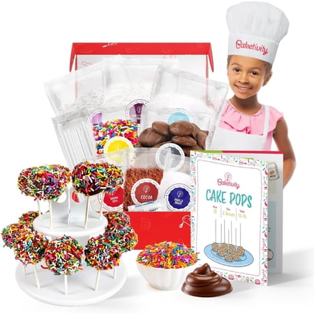 Baketivity Kids Play Cooking and Baking Toys with Cake Pop Stand