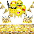 thumbnail image 1 of Baketivity Emoji Party Supplies Set with Paper Plates, Cups, Hats, Plastic Forks, Spoons & Knives, Napkins, Banner, Table Cover & Balloons Upgrade Home Dcor, Surprise, 1 of 4