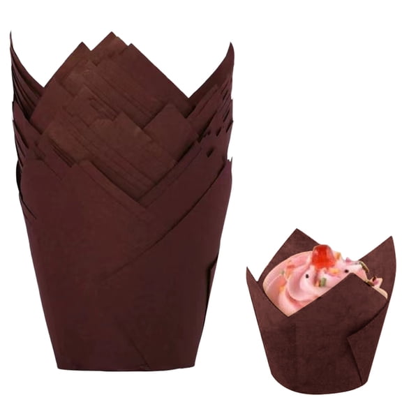 Bakeware,50 Packs Of Paper Cup Liners Standard Size Heat And Oil Paper Cups Suitable For Birthday Parties/Christmas Paper Cup Packaging