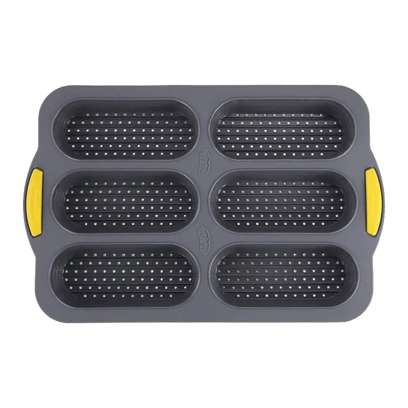 Bakeware 6-Cavity Silicone Bread Pan Non-Stick Foldable Loaf for ...