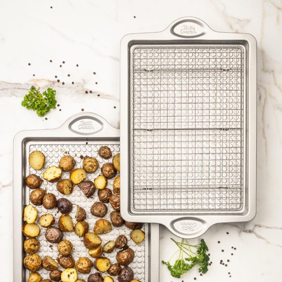 Bakeware Bundle: Cooling & Icing Rack, Rectangular Pan, 12-Cup Muffin Pan, 9" Round -Loaf-Pan, Baking Sheet - All  Steel and Perfect for Baking right away.