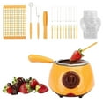 thumbnail image 1 of Chocolate Melting Pot Fondue Warmer Machine with DIY Candy Mould Set for Baking and Kitchen, 1 of 7