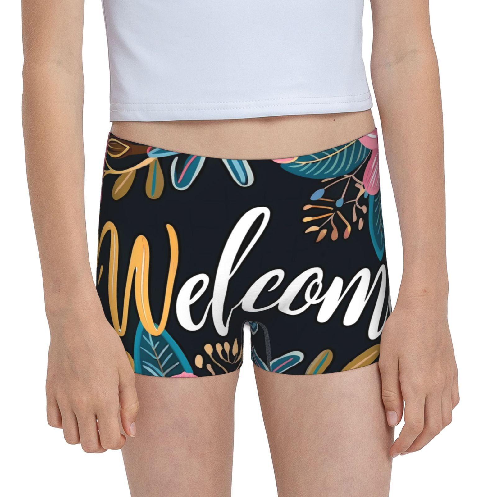 Easygdp Floral Sign Girls Hipster Cotton Underwear Little Girls