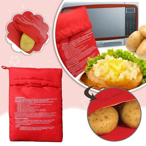 Bakeware – Microwave Potato Baking Bag for Even Cooking Lightweight Kitchen Tool to Steam and Bake Potatoes and Corn