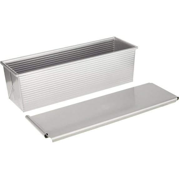 Bakeware Pullman Loaf Pan With Cover, 9 x 4 inch, Nonstick & Quick Release Coating, Aluminized Steel
