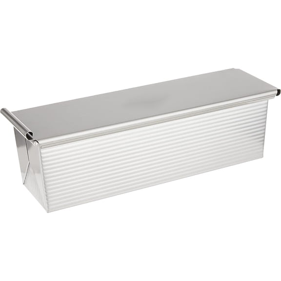 Bakeware Pullman Loaf Pan With Cover, 9 x 4 inch, Nonstick & Quick Release Coating, Made in the USA from Aluminized Steel