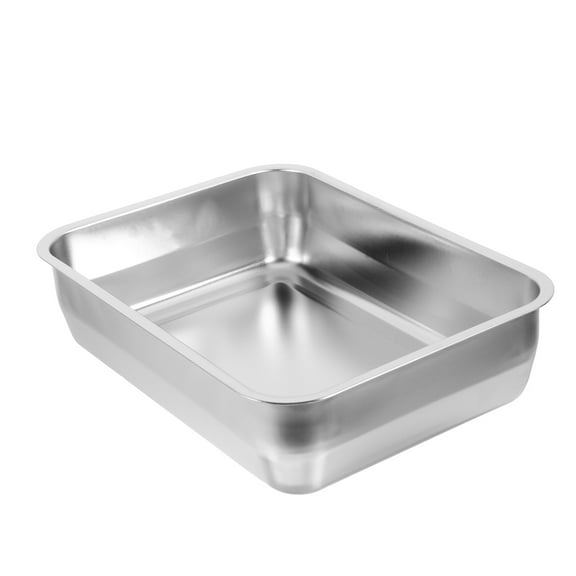 NIAIZEK Rectangular 304 Stainless Steel Baking Pan Heavy Duty Oven Tray Silver 13.18.62.4in
