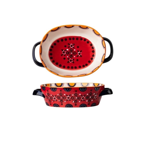 Bakeware Sets with Handles, Lasagna Pan Dishwasher Safe Casserole Dishes for Oven Ceramic Baking Dishes, 800ML