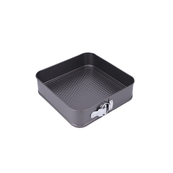 Bakeware Square Non Stick Springform Cake Pan with Closure Metal Baking Dish Removable Bottom for Easy Release