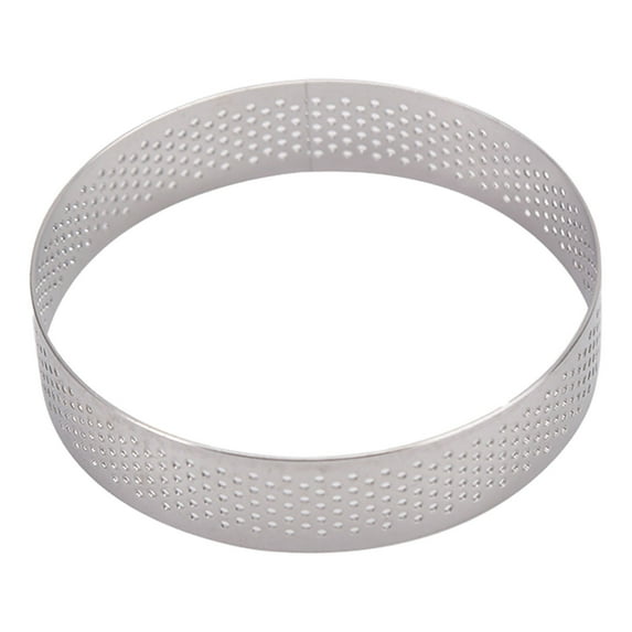 Bakeware Tart Rings 8 Inch Round Perforated Cake Ring Nonstick Stainless Steel Baking Tool for Culinary Uses High Performance for Everyday Cooking and Baking