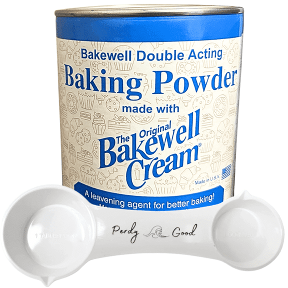 Bakewell Aluminum Free Baking Powder, Double Acting 8 oz with Perdy Good Measuring Spoon