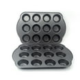 thumbnail image 1 of Bakexcel Non-Stick Standard Muffin Pans, 2.95" 12-Cup Set of 2 Baking Pans, Heavy Duty Carbon Steel Tins for Standard Muffins & Cupcakes, 1 of 7