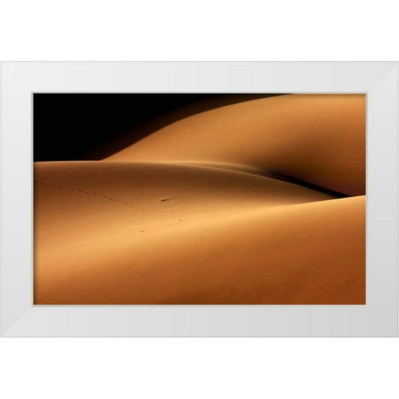 Bakhtari Bonab, Ebrahim 18x13 White Modern Wood Framed Museum Art Print Titled - Desert And The Human Torso
