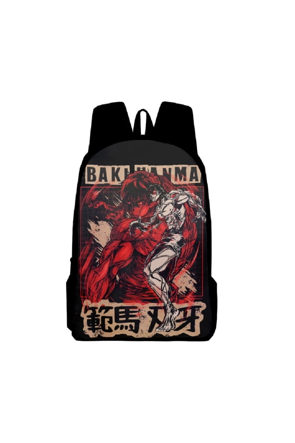 Baki Hanma Anime Zipper Backpacks Unisex Fashion Laptop Daypack Harajuku Travel Bag